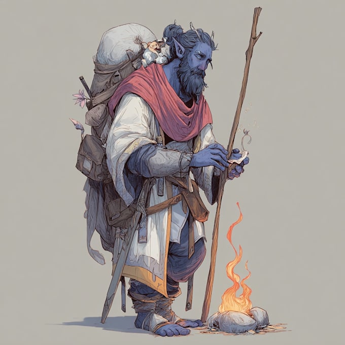 draw dnd character art and fantasy charecter art art