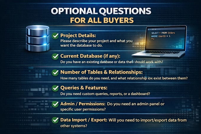design and develop sql mysql databases for your applications