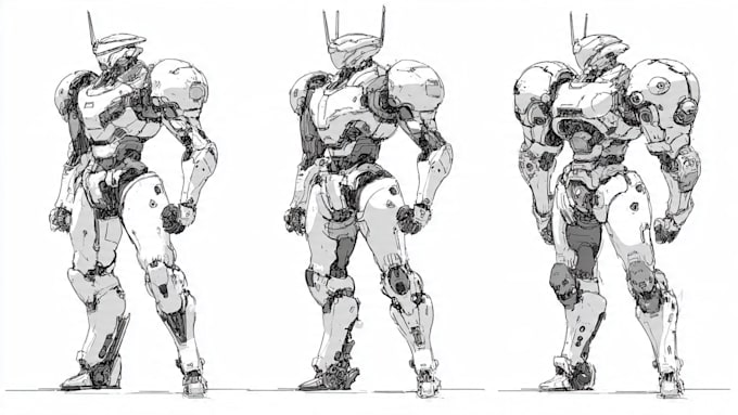 illustrate your mecha, robot and armored characters