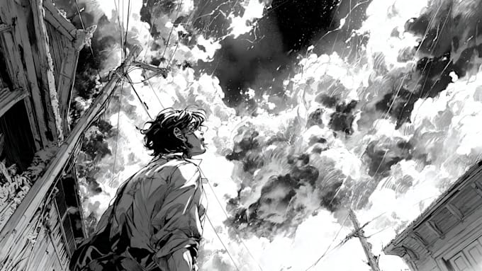 draw a unique comic book page or manga page