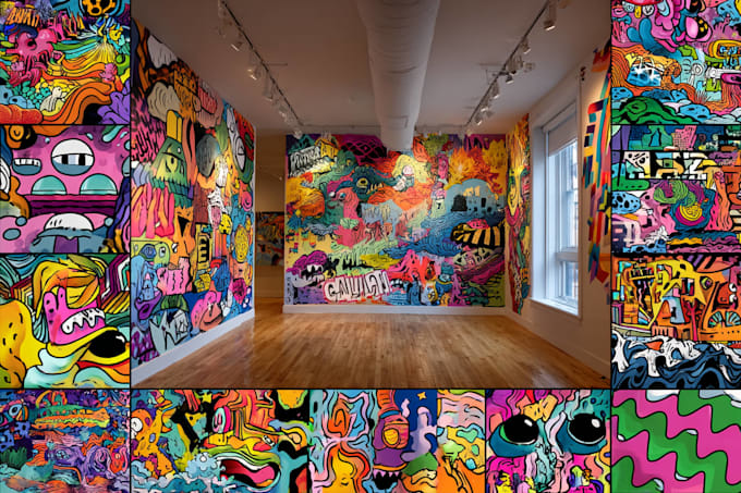 create custom graffiti art designs murals and wall arts