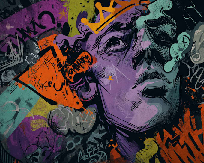 design graffiti text for merch design