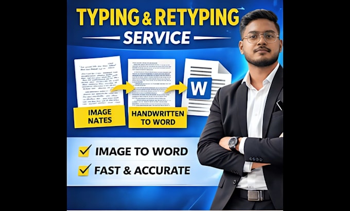 convert PDF to word and do typing or retyping work accurately