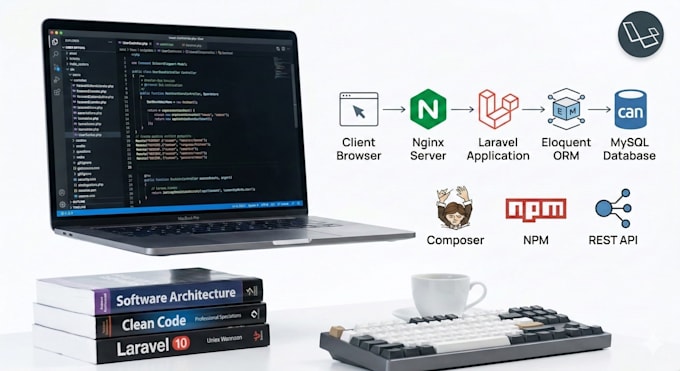 develop a custom laravel web application and API