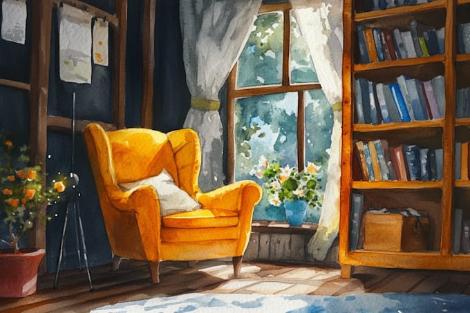 illustrate anything in watercolor style