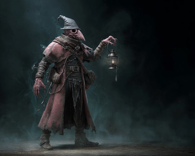 art  creepy horror characters and creatures