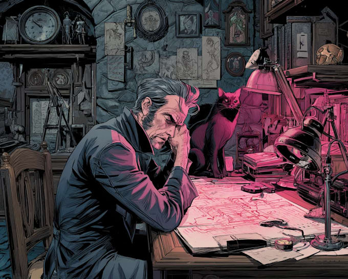 craft unique comic book panels and graphic novel art