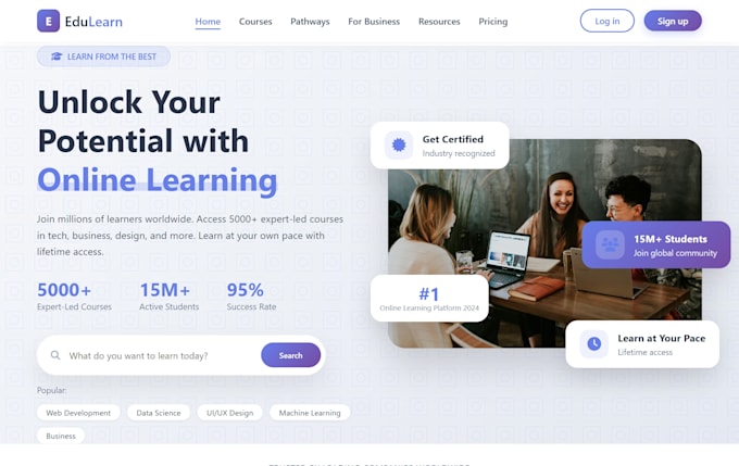 create modern responsive websites with HTML, CSS, javascript,bootstrap5,reactjs