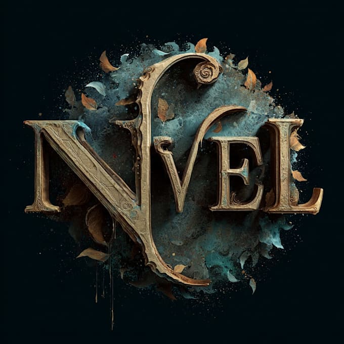 draw a fantasy book novel series logo