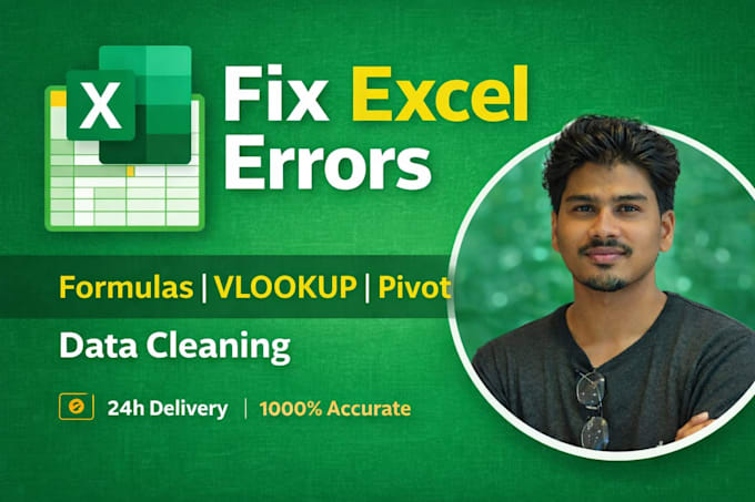 fix excel formulas, vlookup, if and pivot table errors