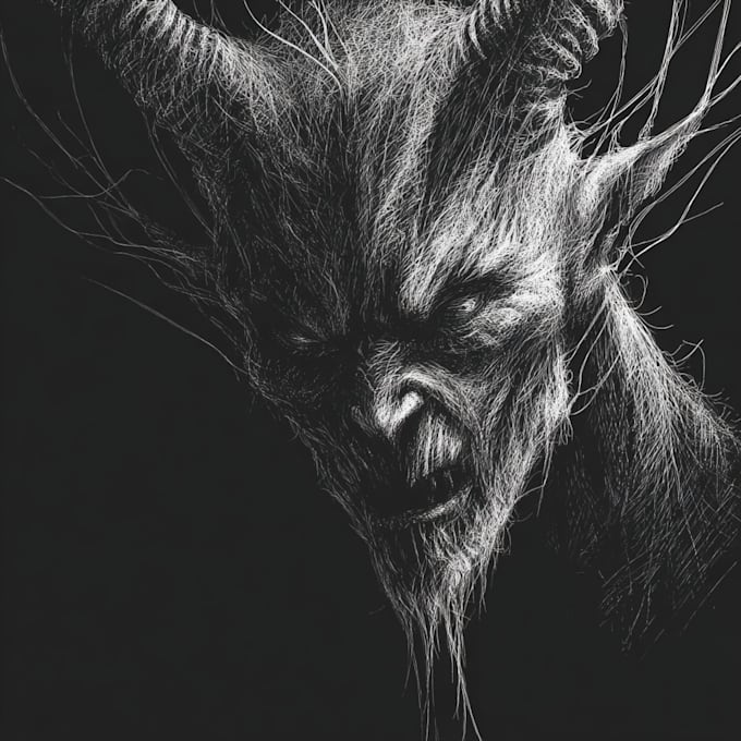 draw dark art and monsters