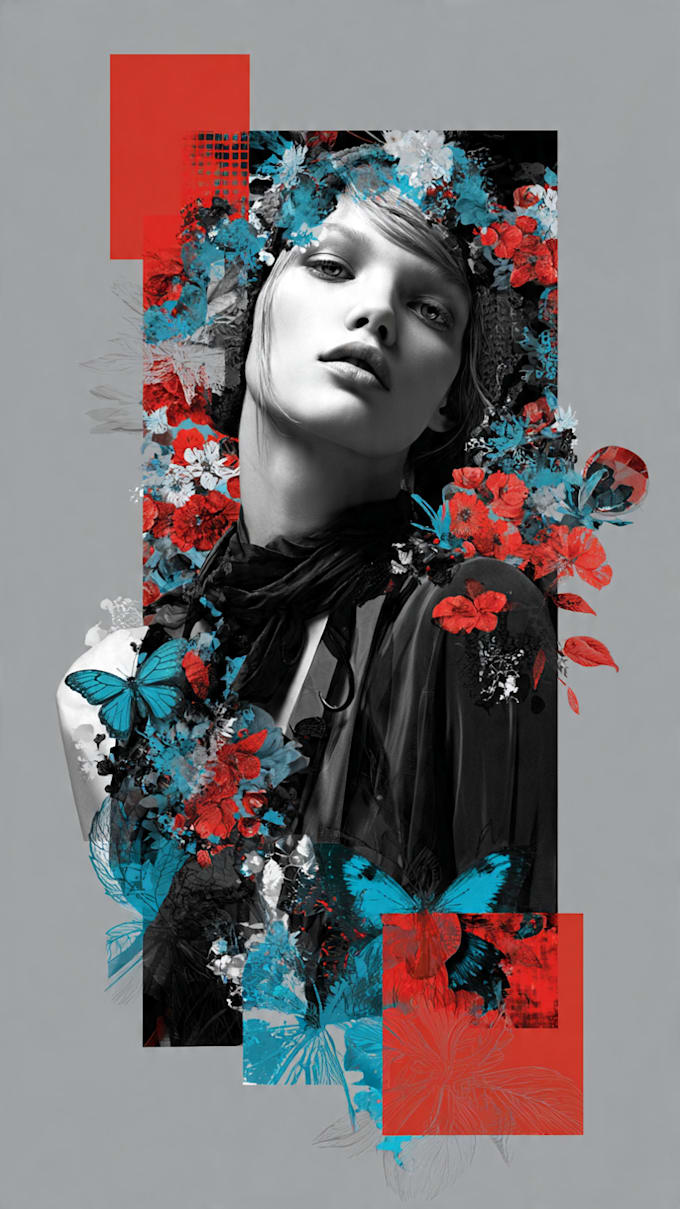 design unique digital collage art