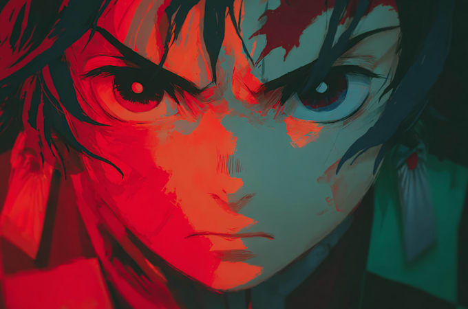 draw you in demon slayer anime manga style