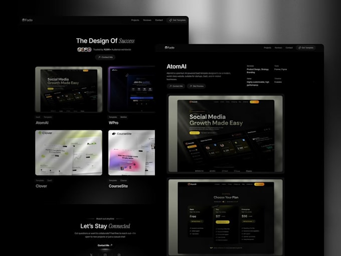 design a modern framer website