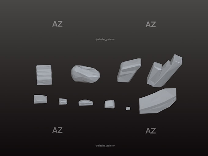 model low poly environment 3d assets for games