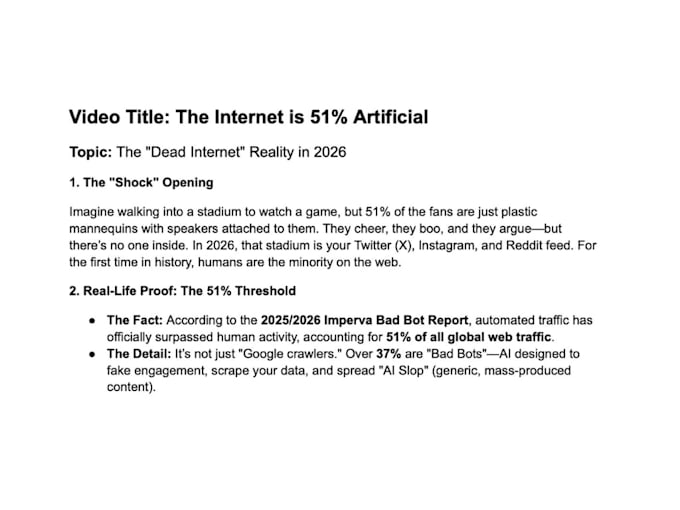 research and write viral content for youtube