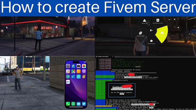 setup your ragemp,altv,fivem roleplay,redm and qbcore server with custom mods