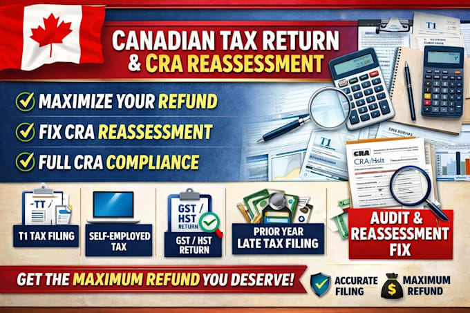 file canada tax return and miximize refund and correct cra reassessment