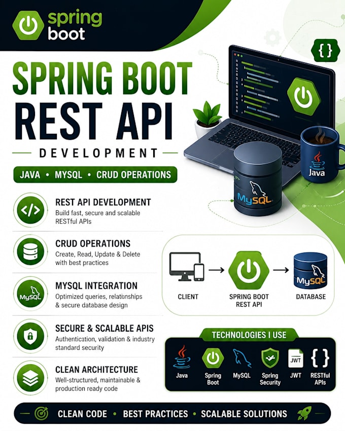 build custom rest API with java spring boot and mysql