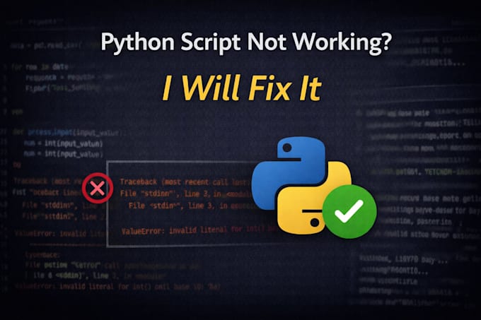 fix bugs in your python script