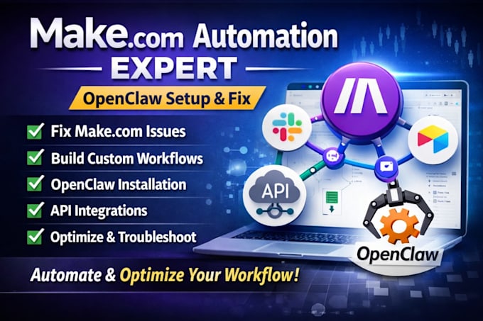 fix make com automation make com expert open claw setup install openclaw