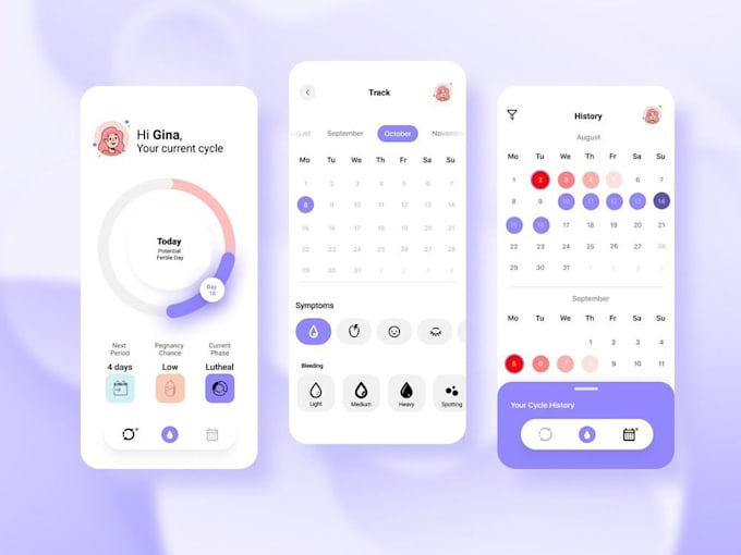develop ovulation tracker app, period tracker app, ai pregnancy tracker app