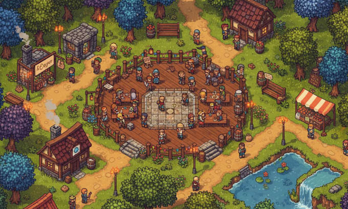 do topdown pixel tileset tile map sprite sheet dnd rpg asset pixel art animation