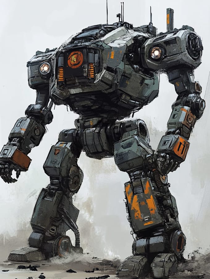 make your high quality mecha illustration for your need
