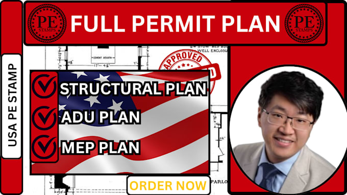 do full permit plan, USA pe stamp,havc plan, site plan, structural plan in mi