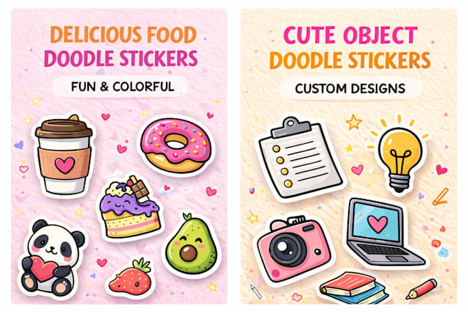 design cute and aesthetic custom stickers