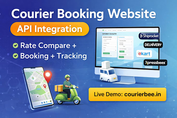 build courier pickup and booking website with courier API