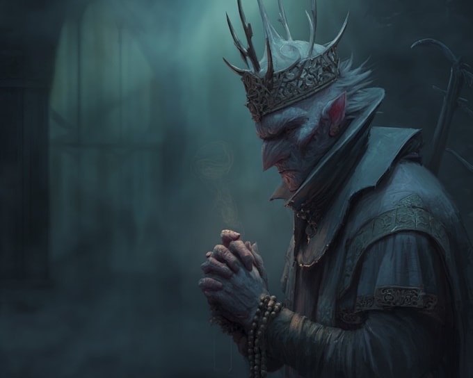 create terrifying horror characters art