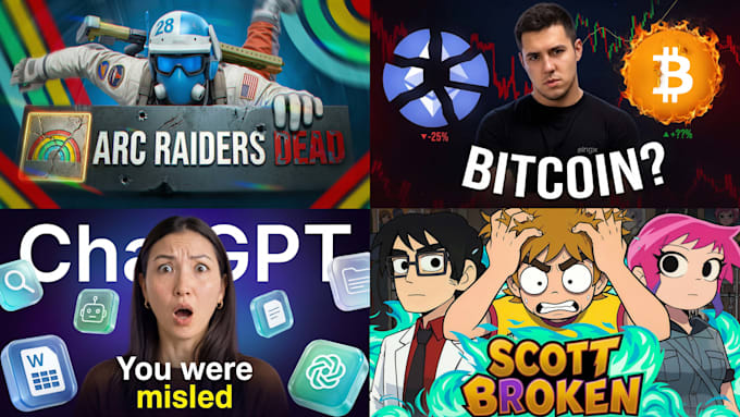 design a high CTR youtube thumbnail for gaming or finance