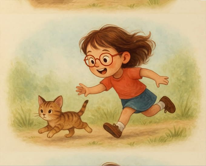 watercolor children book illustration