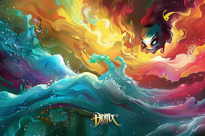 draw game or website illustration splash art artwork