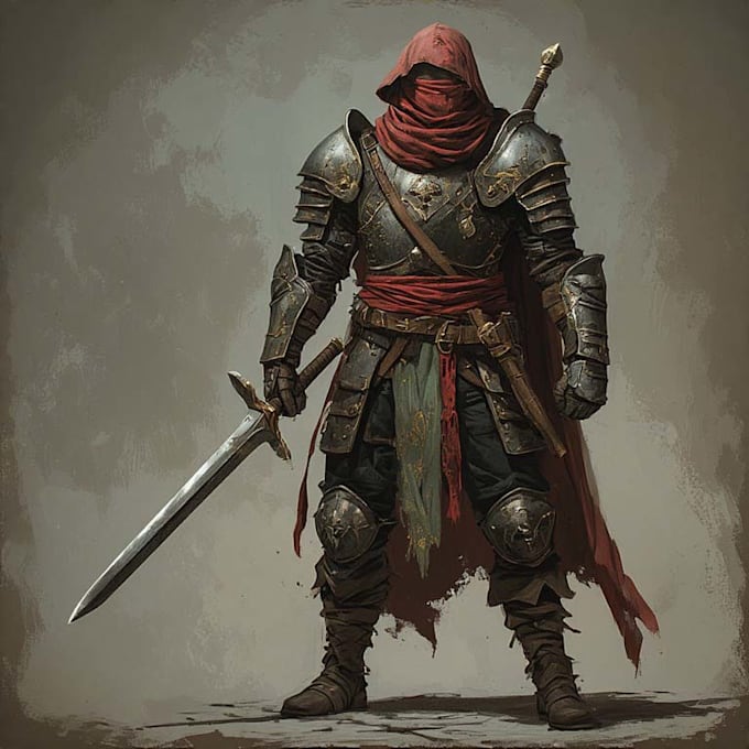 create full body dnd character art and illustration