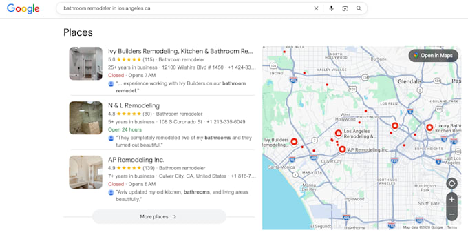 do monthly local SEO for bathroom remodelers