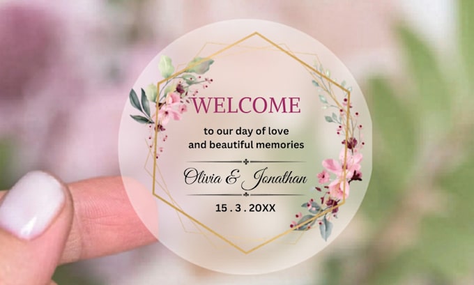 design custom wedding stickers and labels