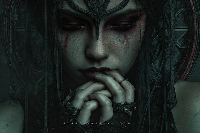 illustrate a dark fantasy character