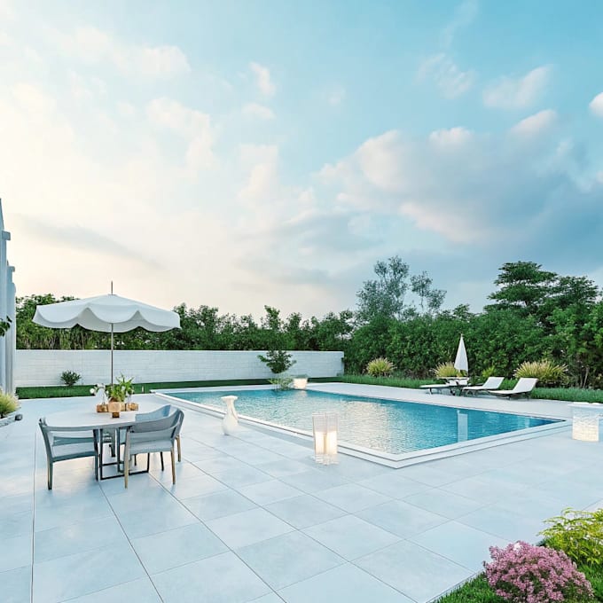 do landscape design, garden design, pool and terrace