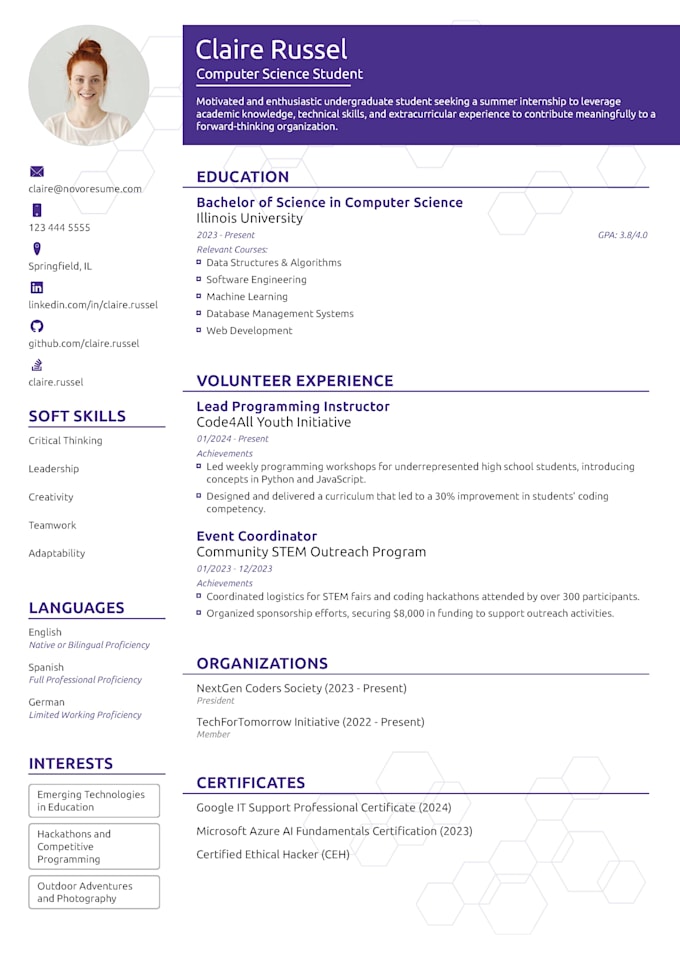 design a professional ats resume and CV