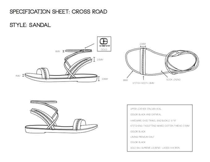 design your custom shoe with tech pack for production