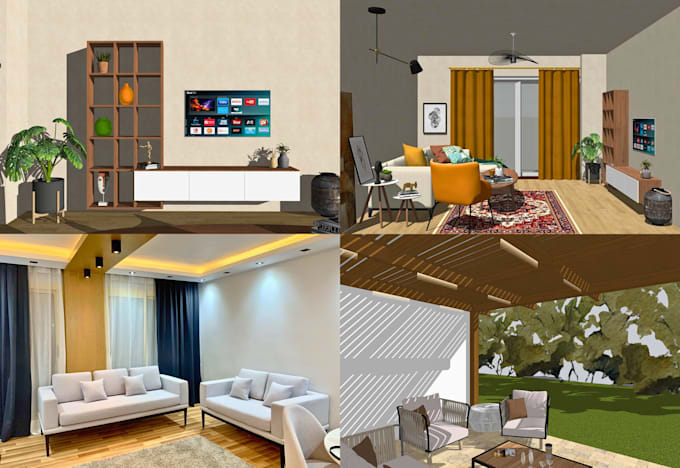 Design interior layout, furniture plan, space planning, lighting and ...