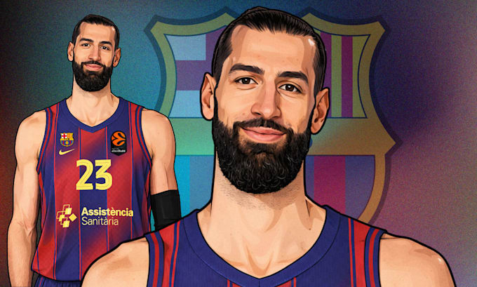 create a custom sports cartoon illustration