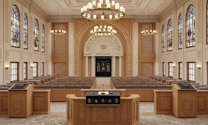 do 3d church design, 3d church elevation, synagogue, temple, 3d mosque design