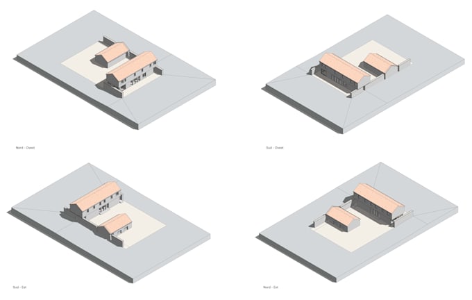 make a 3d bim architectural model in autodesk revit