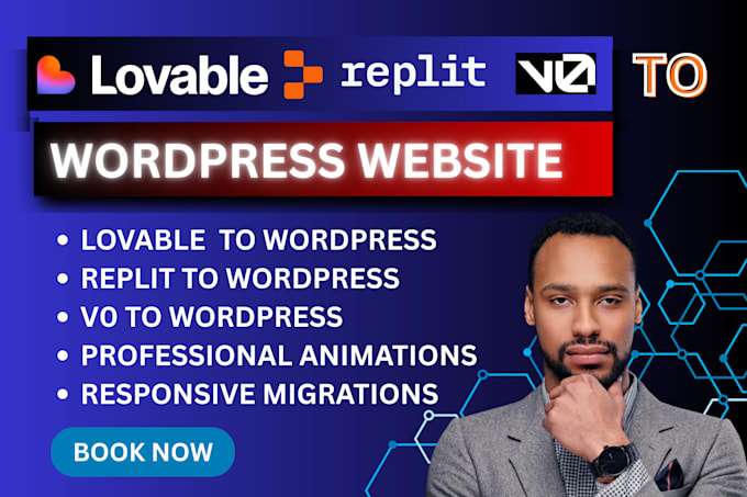 migrate, convert, copy, clone your lovable v0 replit base44 to wordpress website