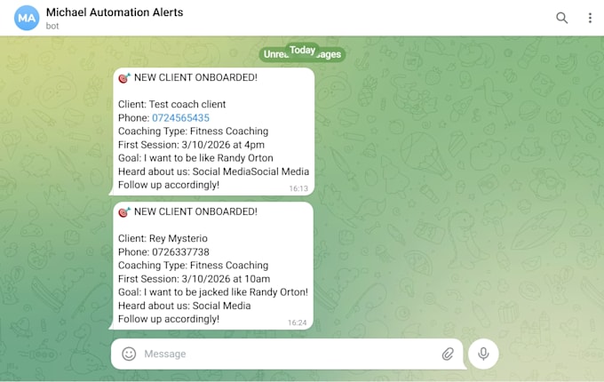 automate your coaching client onboarding and reminders