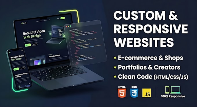 design fast, responsive custom ecommerce, project or personalized gift website
