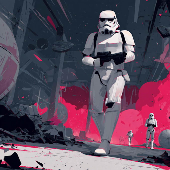 create star wars and sci fi illustration